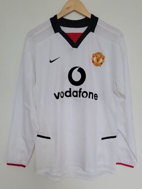 Vintage Manchester United 2002-2003 White Long Sleeve Jersey